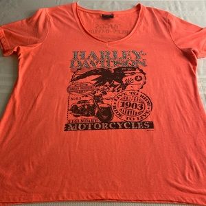 Women’s Short Sleeve Tee Shirt 2XL Harley Davidson Motor Cycles Top San Marcos